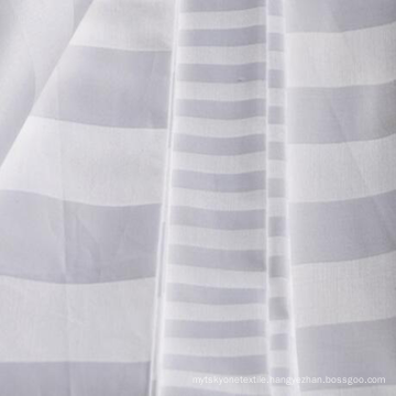 Bleached & Dyed Cotton Sateen Stripe Fabric